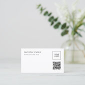 QR-code sjabloon Upload uw eigen bedrijfslogo Visitekaartje (Staand voorkant)