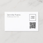 QR-code sjabloon Upload uw eigen bedrijfslogo Visitekaartje (Voorkant)