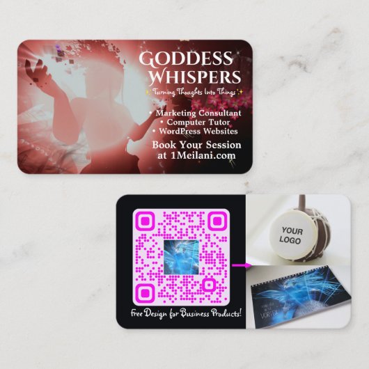 QR Code Sjabloon Visitekaartje (Voorkant / Achterkant)