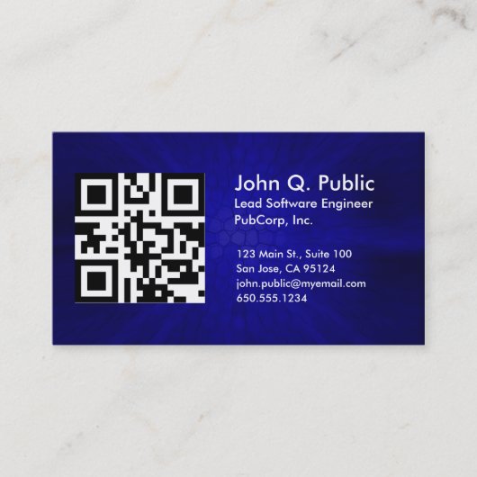 QR-code Sjabloon visitekaartje (Voorkant)