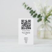 QR-code Sjabloon voor visitekaartjes - Verticaal (Staand voorkant)