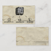QR-code Sketchy-Visitekaartje Visitekaartje (Voorkant / Achterkant)