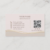QR code Skin care & Beauty Salon Visitekaartje (Achterkant)