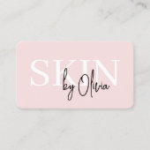 QR Code Skin Care Specialist Blush Pink Visitekaartje (Voorkant)