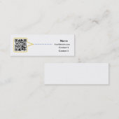 QR-code Skinny-Visitekaartje Mini Visitekaartje (Voorkant / Achterkant)