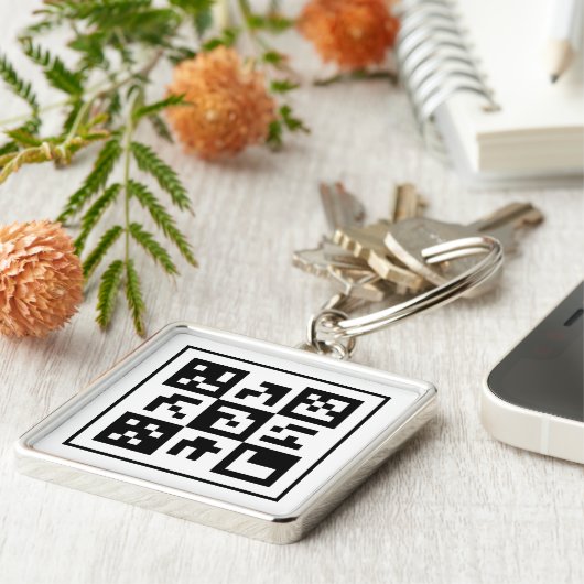 qr-code sleutelhanger (Zijkant)