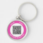QR Code Sleutelhanger Gift Aangepaste Tekst en Uw (Voorkant)
