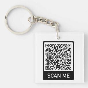 QR Code Sleutelhanger Gift Scan Me Gepersonaliseer
