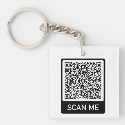 QR Code Sleutelhanger Gift Scan Me Gepersonaliseer (Voorkant)