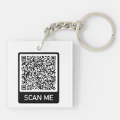 QR Code Sleutelhanger Gift Scan Me Gepersonaliseer (Achterkant)