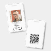 QR-code slim contact • Zakelijke ID Badge (Voor- en achterkant)
