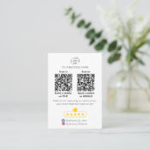 QR code small business review GOOGLE and YELP  Visitekaartje (Staand voorkant)