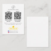 QR code small business review GOOGLE and YELP  Visitekaartje (Voorkant / Achterkant)