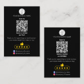 QR code small business review GOOGLE and YELP  Visitekaartje (Voorkant / Achterkant)