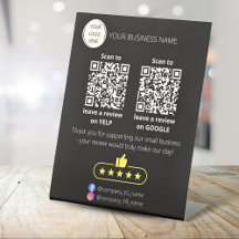 QR-code Small Business review GOOGLE en YELP