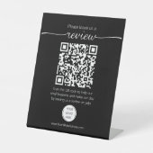 QR-code Small Business review Request YELP Reclamebord Met Voetstuk (Voorkant)