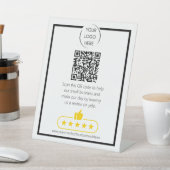 QR-code Small Business review YELP Reclamebord Met Voetstuk (Insitu)