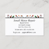 QR Code Small Engine Repair Custom Business Cards Visitekaartje (Voorkant)