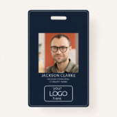 QR Code Smart Contact · Blauw Business ID Badge (Voorkant)