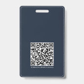 QR Code Smart Contact • Blauwe bedrijfs-ID Badge (Achterkant)
