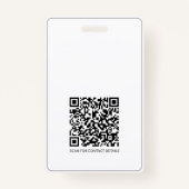 QR Code Smart Contact · Business ID Badge (Achterkant)