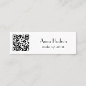 QR-code, snelle responscode, zwart en wit Mini Visitekaartje (Voorkant)