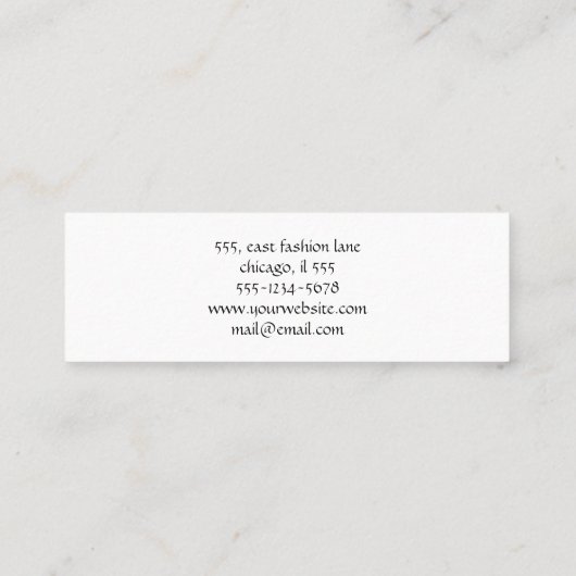 QR-code, snelle responscode, zwart en wit Mini Visitekaartje (Achterkant)