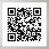 QR-code, snelle responscode, zwart en wit Poster (Voorkant)