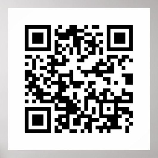 QR-code, snelle responscode, zwart en wit Poster (Voorkant)