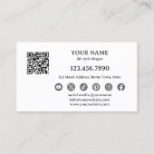 QR Code Social Media Blogger Visitekaartje (Achterkant)