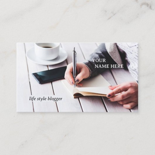 QR Code Social Media Blogger Visitekaartje (Voorkant)