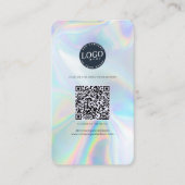 QR Code Social Media Company Website Holografisch Visitekaartje (Voorkant)