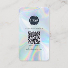 QR Code Social Media Company Website Holografisch Visitekaartje