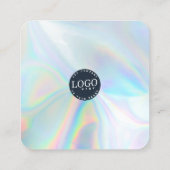 QR Code Social Media en Website Holografisch Vierkante Visitekaartje (Achterkant)