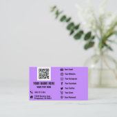 QR Code Social Media Hologram Visitekaartje (Staand voorkant)