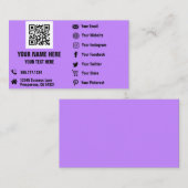 QR Code Social Media Hologram Visitekaartje (Voorkant / Achterkant)