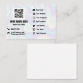 QR Code Social Media Hologram Visitekaartje (Voorkant / Achterkant)