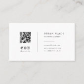 QR Code Social Media Icon Minimalistisch Tattoo Ar Visitekaartje (Voorkant)