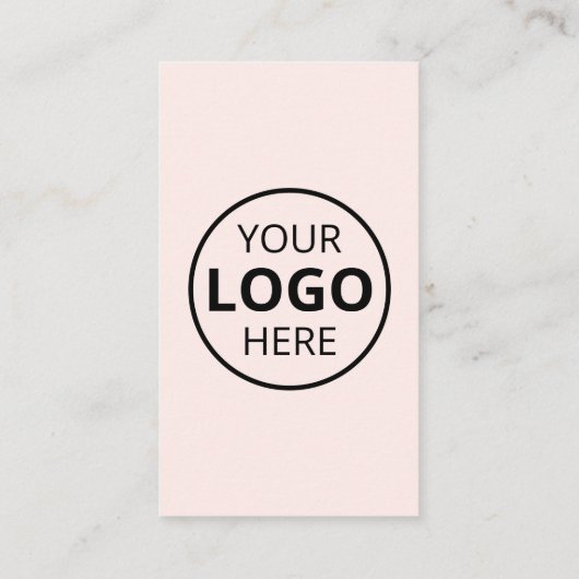 QR Code Social Media Logo Blush Pink Visitekaartje (Achterkant)