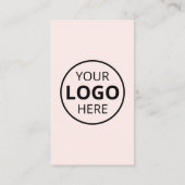 QR Code Social Media Logo Blush Pink Visitekaartje (Achterkant)