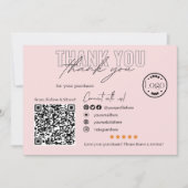 QR code social media logo dank u bedrijf Bedankkaart (Voorkant)