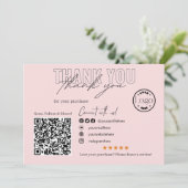 QR code social media logo dank u bedrijf Bedankkaart (Staand voorkant)