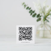 QR Code Social Media Logo Visitekaartje (Staand voorkant)