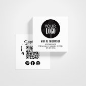 QR Code Social Media Uw Logo toevoegen Vierkante Visitekaartje