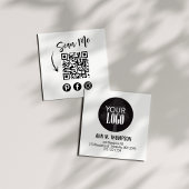 QR Code Social Media Uw Logo toevoegen Vierkante Visitekaartje