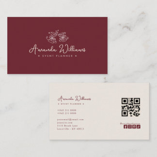 QR Code Sociale Media Bordeaux Zakelijke Visitekaa Visitekaartje