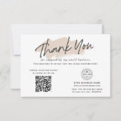 QR code sociale media logo moderne kleine bedrijve Bedankkaart (Voorkant)
