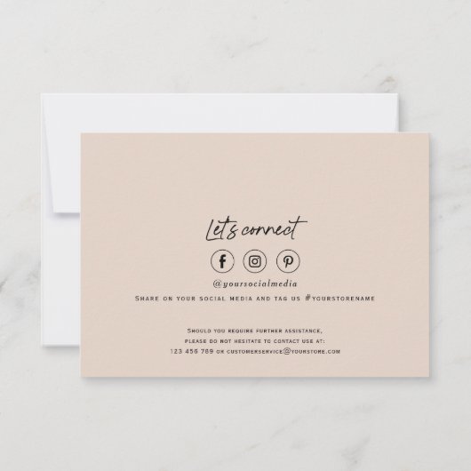 QR code sociale media logo moderne kleine bedrijve Bedankkaart (Achterkant)