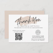 QR code sociale media logo moderne kleine bedrijve Bedankkaart (Voorkant / Achterkant)