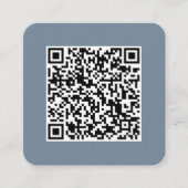 QR code-Sociale media-Modern-Simple-Dusty Blue Vierkante Visitekaartje (Voorkant)